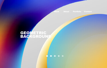 Abstract liquid background for your landing page design. Web page for website or mobile app wallpaper