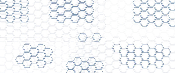 Abstract modern hexagon chemical pattern background design concept, perfect for background, science background, backdrop, card, banner.