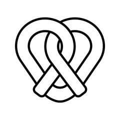 Pretzel icon. sign for mobile concept and web design. vector illustration