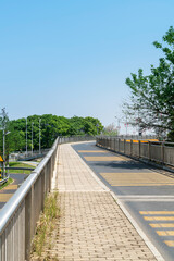 Empty urban road and buildings in the city