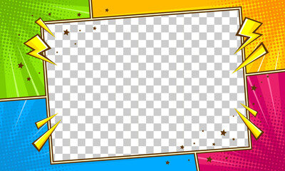 Blank comic colorful background template © anggi wibisono