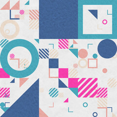 abstract geometric figures, bauhaus background
