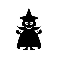 Child in a Devil Costume vector isolated on white background.