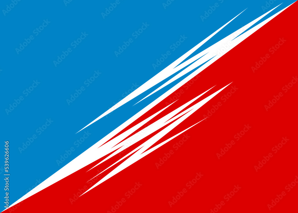 Poster two side background separated with spikes line pattern