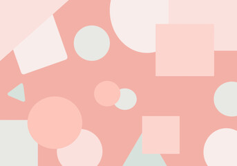 Pastel background with various shapes