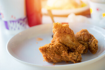 hot and crispy fried chicken legs