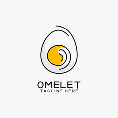 Egg line art logo design 