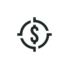 Obraz premium Market value icon isolated on white background