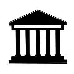 Silhouette Bank Icon