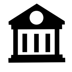 Silhouette Bank Icon