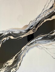 abstract background resin art black and white with golden lines