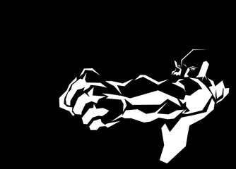 black and white arm