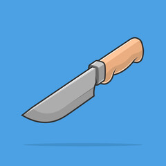 Kitchen knife with wooden handle 