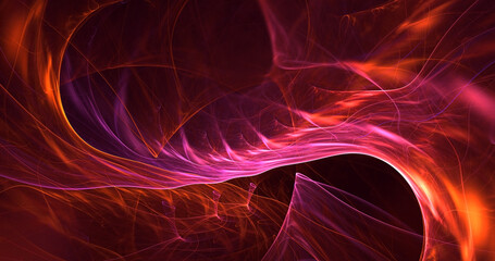 3D rendering abstract colorful fractal light background