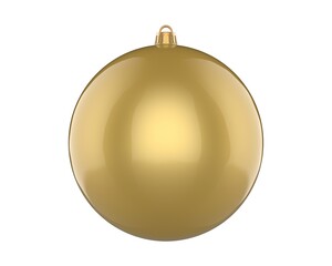 Blank Christmas sphere ball ornament template, 3d render illustration.