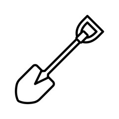 Shovel icon. shovel dig sign for mobile concept and web design. vector illustration