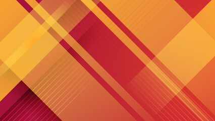 Abstract minimal red and orange background with geometric creative and minimal gradient concept. Trendy fresh color for presentation design, flyer, social media cover, web banner, tech banner