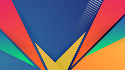 Abstract background with colorful geometric shapes. Trendy gradient geometric pattern background texture. Minimal color gradient background template for poster, certificate, presentation, landing page