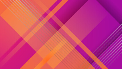 Abstract minimal purple and orange background with geometric creative and minimal gradient concept. Trendy fresh color for presentation design, flyer, social media cover, web banner, tech banner