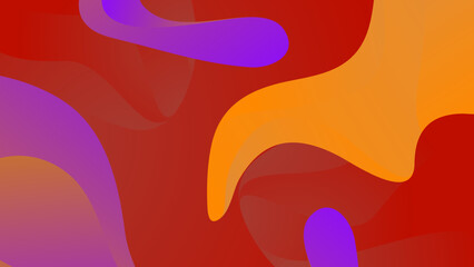 Abstract background with colorful orange blue yellow and red geometric shapes. Trendy geometric background. Minimal color gradient background for poster, certificate, presentation, landing page