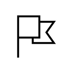Flag marker vector icon symbol design