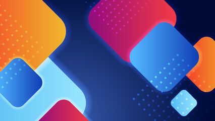 Abstract dynamic blue yellow orange red and orange gradient background