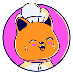 cat art logo mascot cute sticker