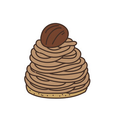 イラスト　ケーキ　スイーツ　おやつ　お菓子　モンブラン