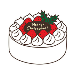 イラスト　ケーキ　スイーツ　おやつ　お菓子　クリスマス