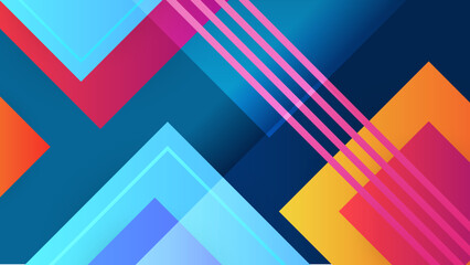 Abstract dynamic blue yellow orange red and orange gradient background