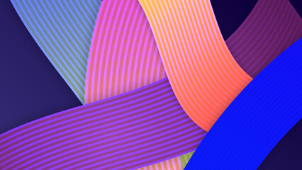 Fototapeta premium Colorful abstract creative 3d dimension background with overlap gradient textured layer and geometric shape