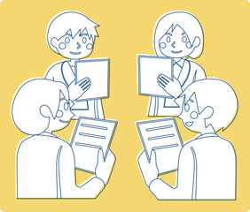 Fototapeta premium 話し合い 相談 カンファレンス 報告 