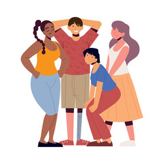 diverse group people