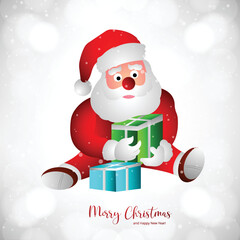 Beautiful christmas santa claus holiday card background