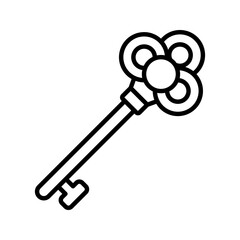 Key icon. key Jewelry sign for mobile concept and web design. vector illustration