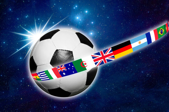 Soccer Ball And Nations Flags, FIFA World Cup 2002 