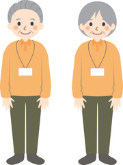 介護の仕事をする高齢者