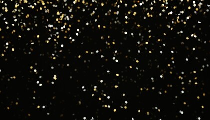 defocused abstract glitter lights gold color on blur bokeh background. 3d illustration
