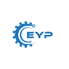 EYP letter technology logo design on white background. EYP creative initials letter IT logo concept. EYP setting shape design.
