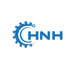 HNH letter technology logo design on white background. HNH creative initials letter IT logo concept. HNH setting shape design.

