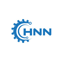 HNN letter technology logo design on white background. HNN creative initials letter IT logo concept. HNN setting shape design.
