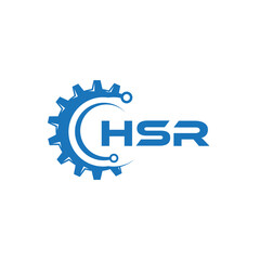 HSR letter technology logo design on white background. HSR creative initials letter IT logo concept. HSR setting shape design.
