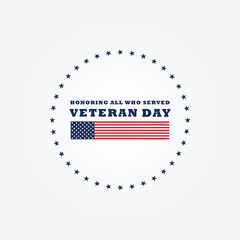 Happy veteran day illustration template design