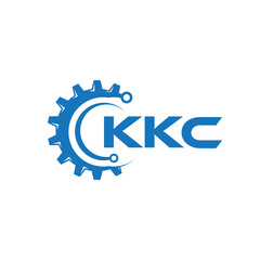 KKC letter technology logo design on white background. KKC creative initials letter IT logo concept. KKC setting shape design.
