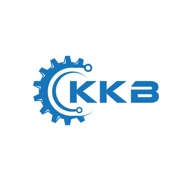 KKB letter technology logo design on white background. KKB creative initials letter IT logo concept. KKB setting shape design.
