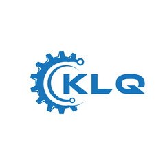 KLQ letter technology logo design on white background. KLQ creative initials letter IT logo concept. KLQ setting shape design.
