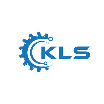 KLS letter technology logo design on white background. KLS creative initials letter IT logo concept. KLS setting shape design.
