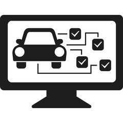 Illustrations icons of cars service solution. Flat design style vector element. PNG