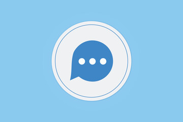Chatting sign vector icon 