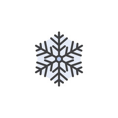Snowflake filled outline icon